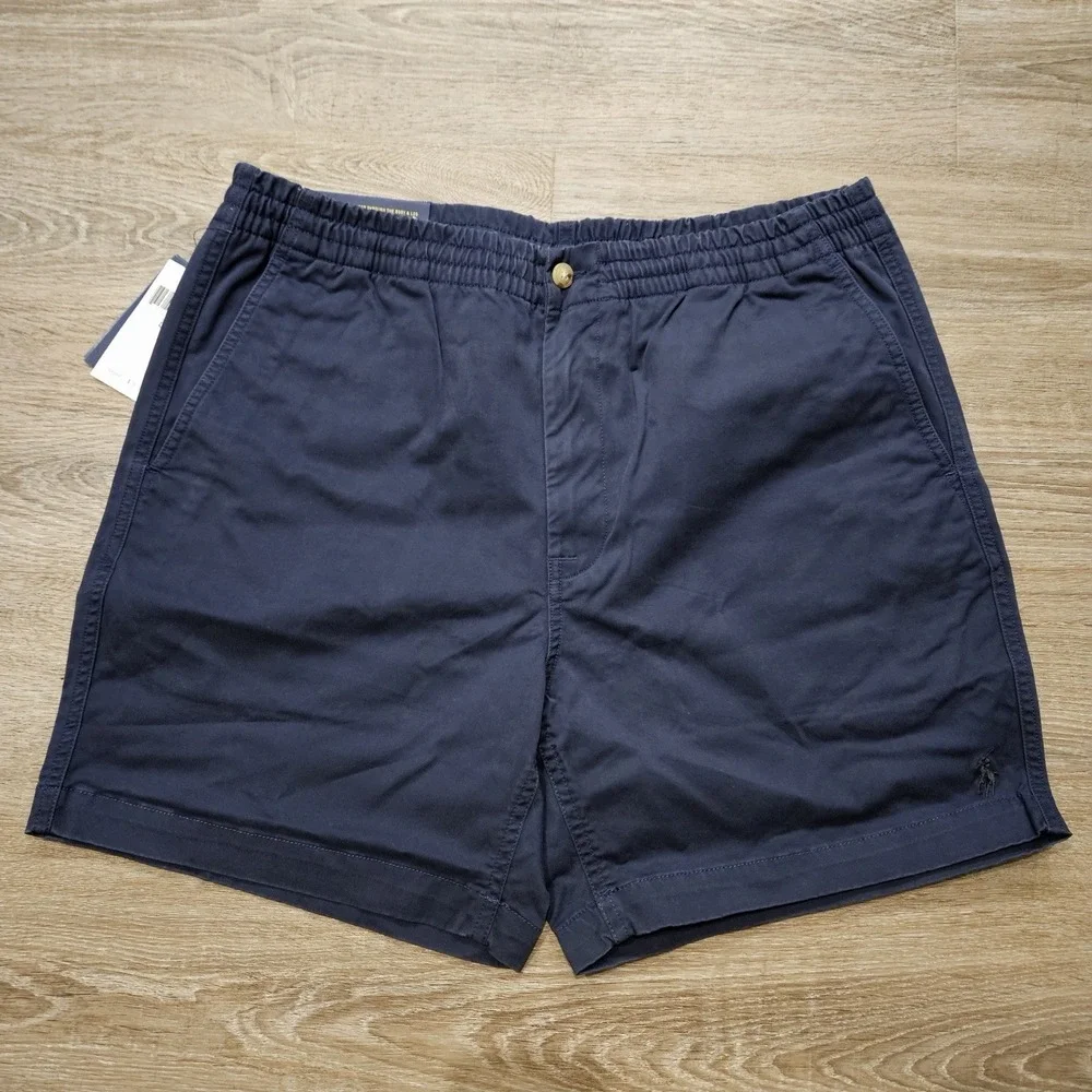 Polo Ralph Lauren Stretch Classic Fit Navy Blue Chino Shorts Men's Large NWT